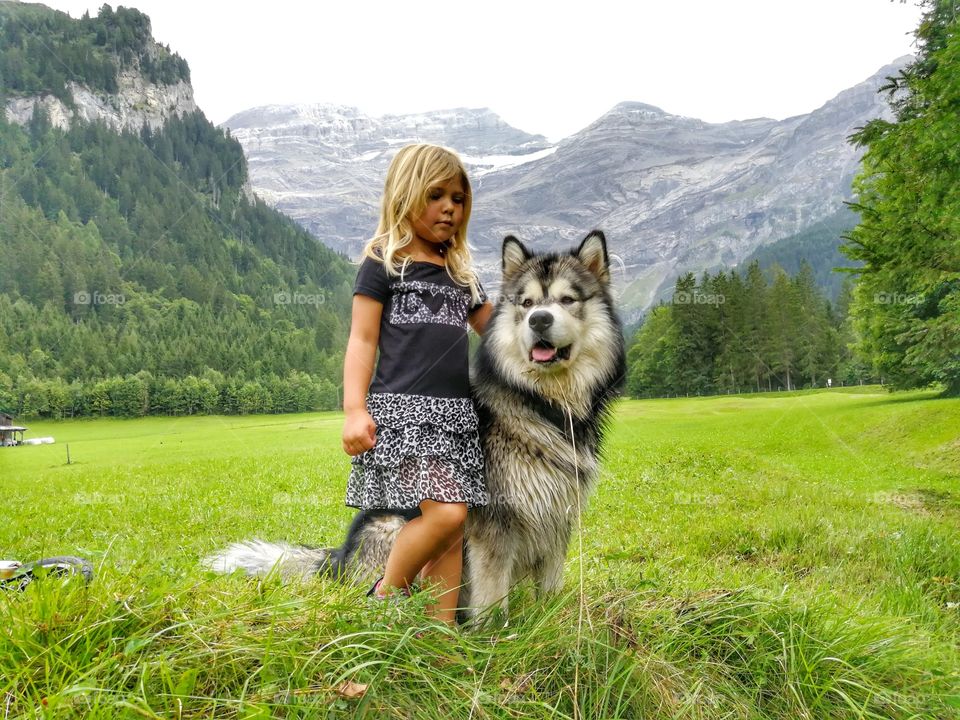 girl and her wolf