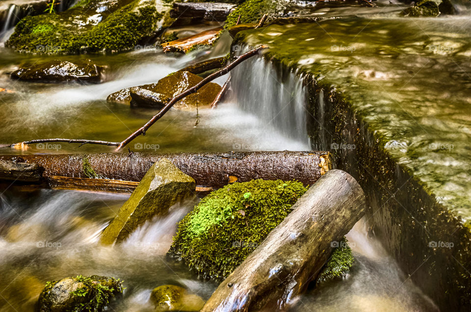 Shypit waterfall in the Carpathian mountains