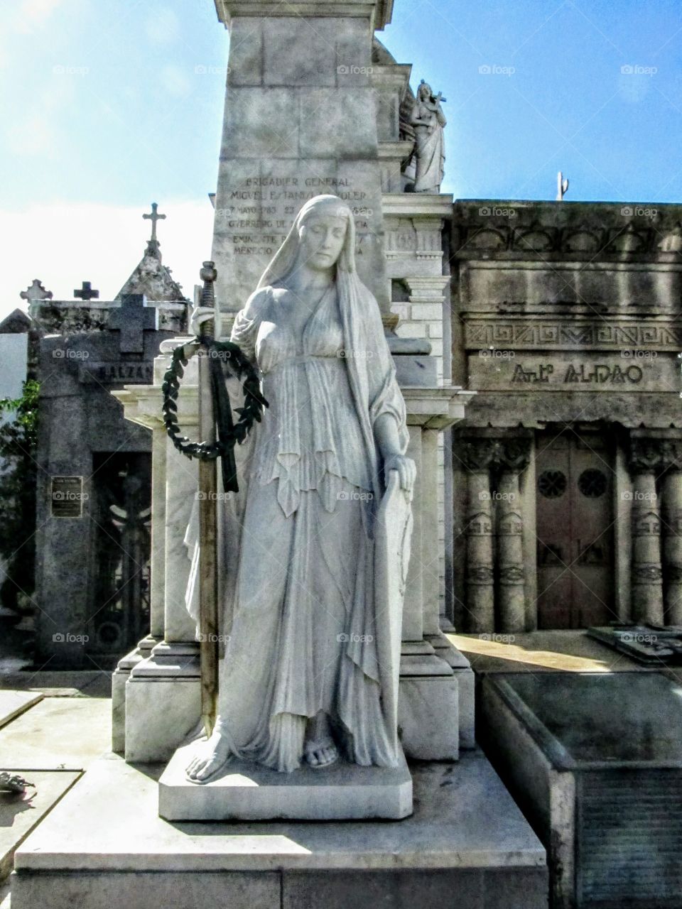 gothic sculpture cementery mausoleum