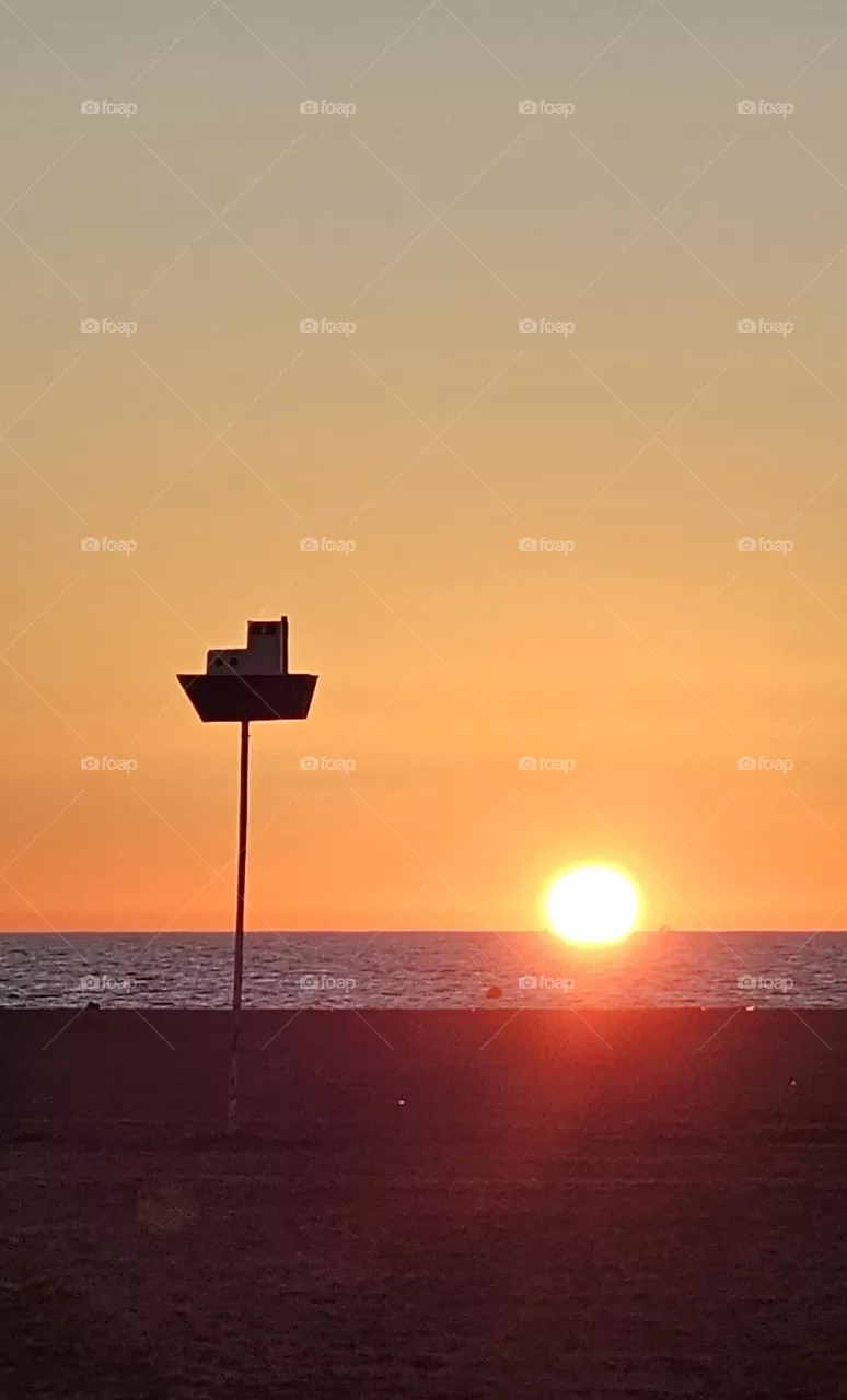 sunset in Deauville
