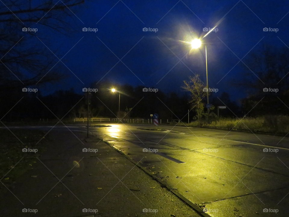 the light on the street