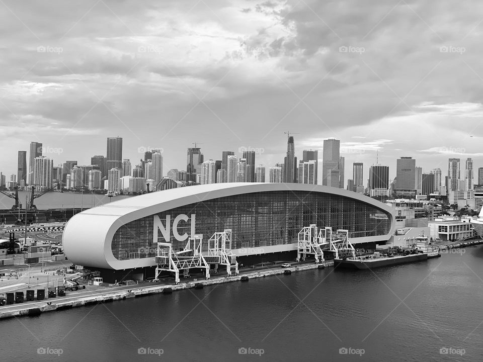 The Norwegian Cruise Line terminal building in Miami
