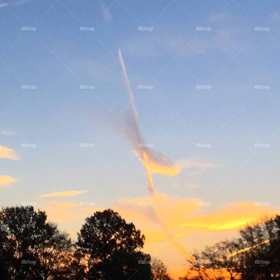 Sky cloud with a sunset