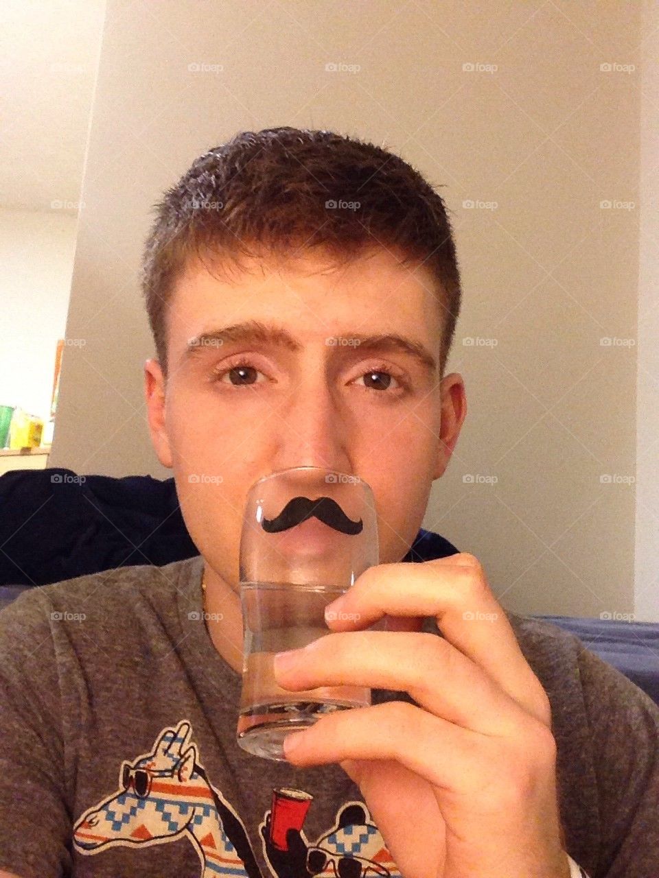 Mustache glass 