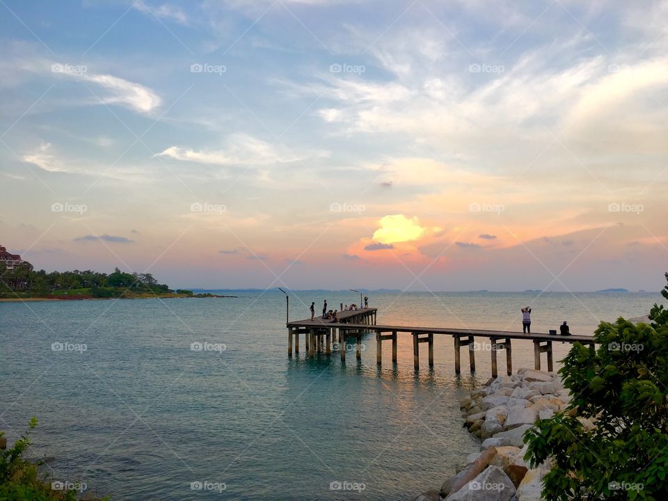 Sunset, Water, Sun, Dawn, Summer