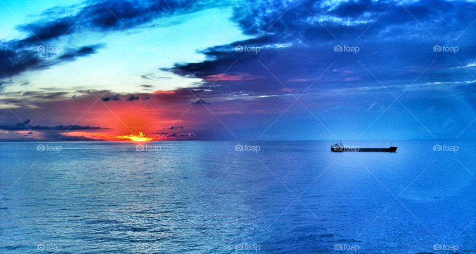 ocean heaven sunset himmel by spikerbagger