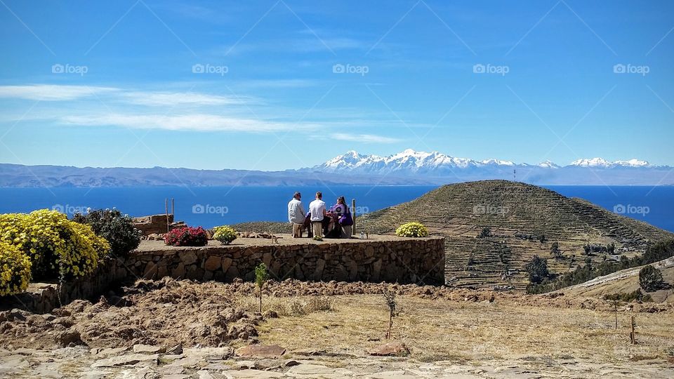 Lake Titicaca in the Andes