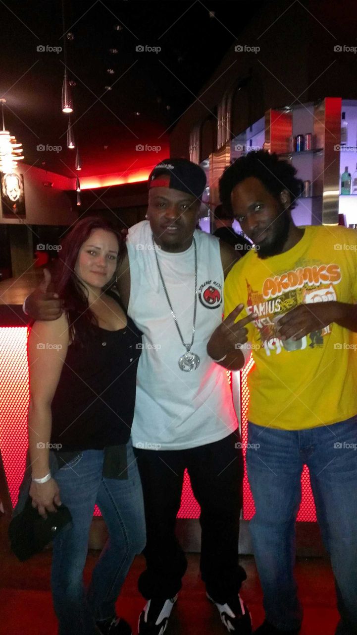 My lady and I meeting Stevie Stone from Strange Music