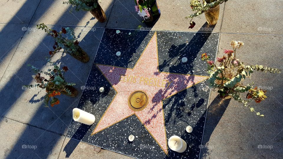 The King's star on the Hollywood Walk of fame.