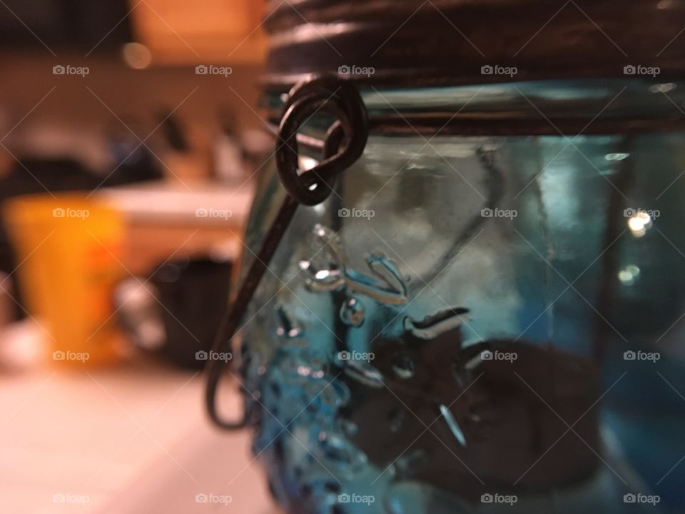 Glass candle jar