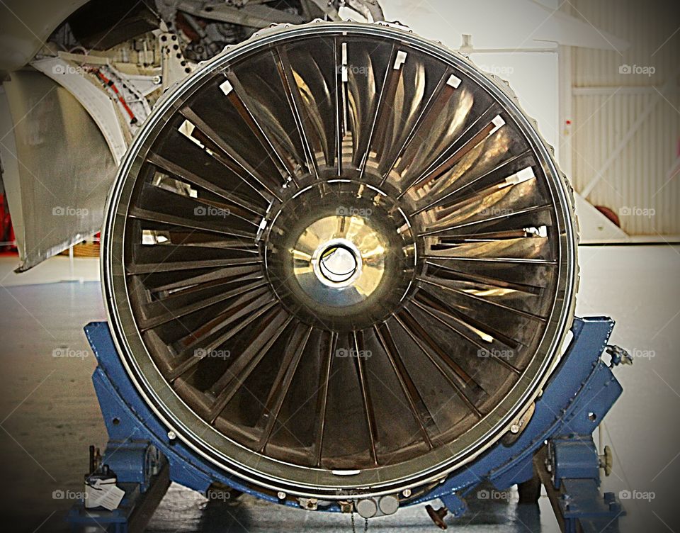 Jet engine close up