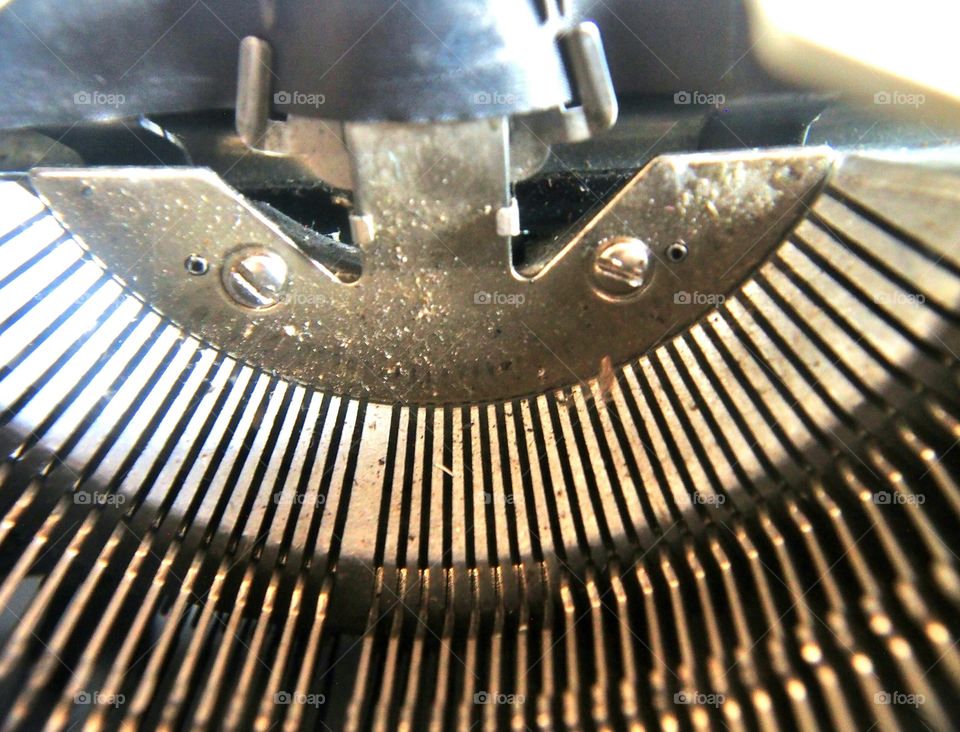 Close up of typewriter