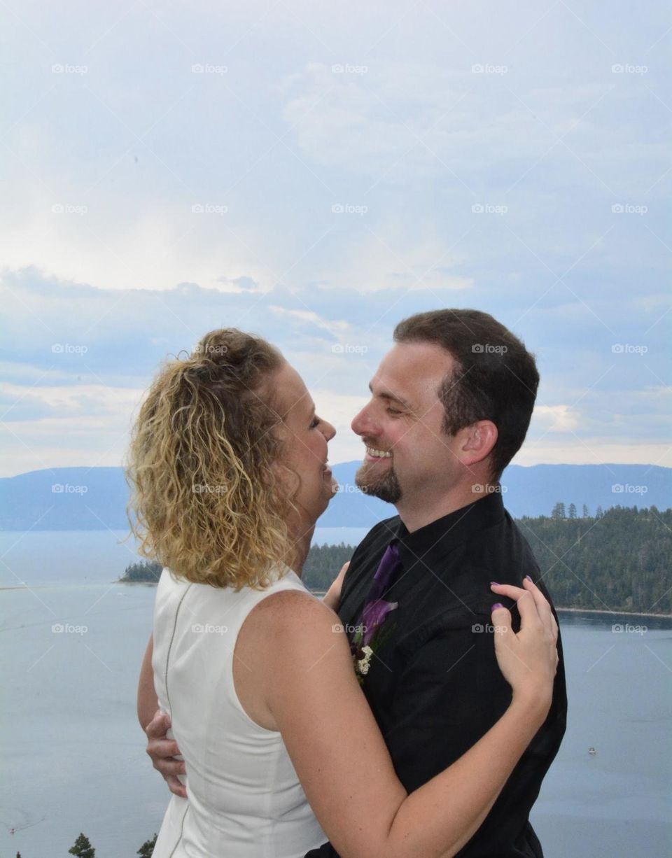 Our wedding day at Lake Tahoe