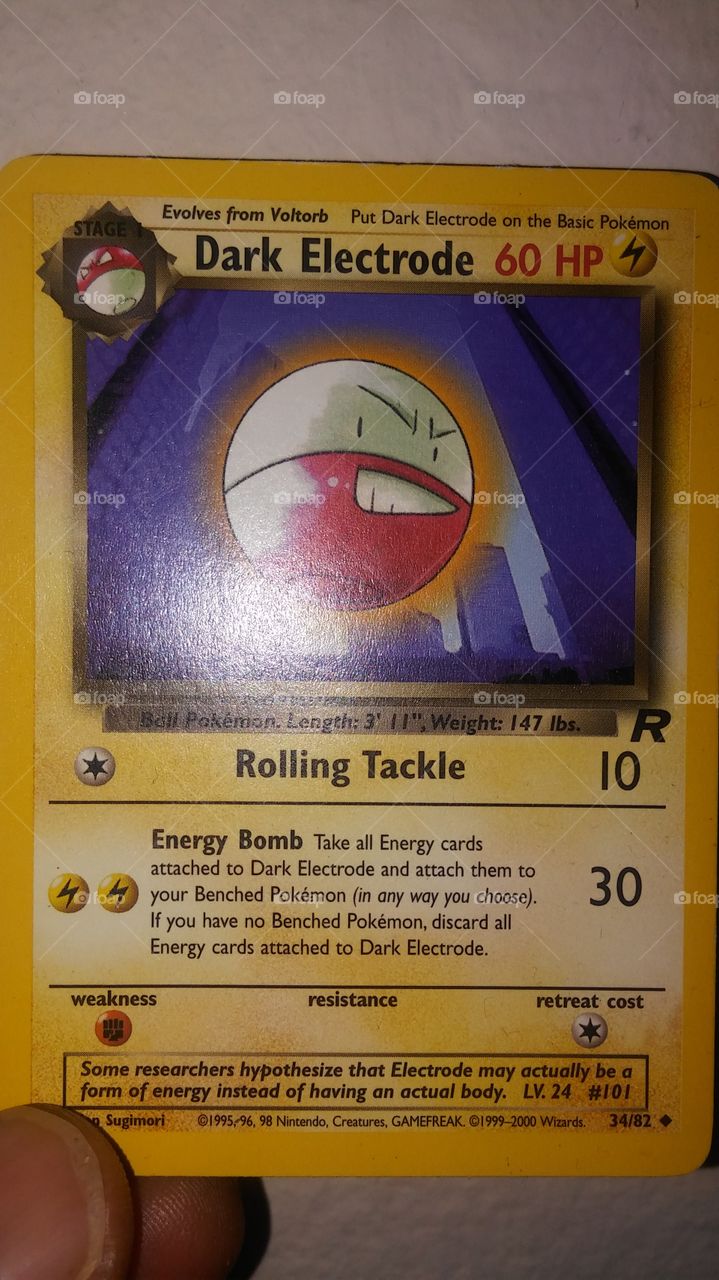 Pokemon card, dark electrode