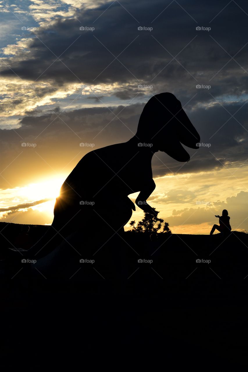 Sunset with a Dinosaur 