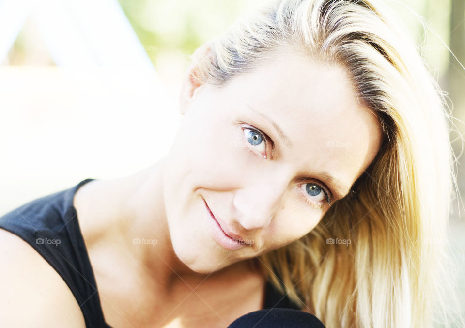 Close-up of a smiling woman