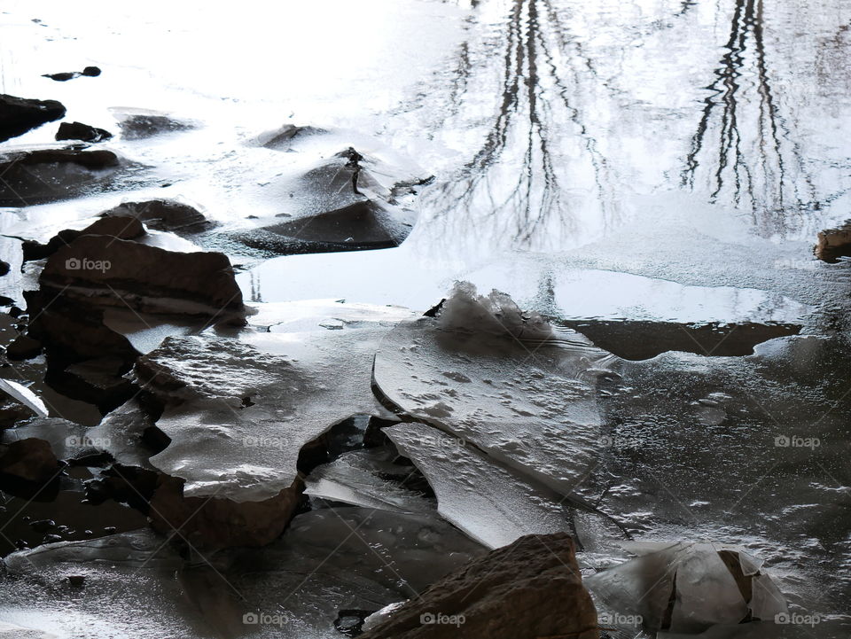 A walk through a winter wonderland, minutes into the local downtown area. Ice, snow, trees, water, and a little wildlife for good measure!