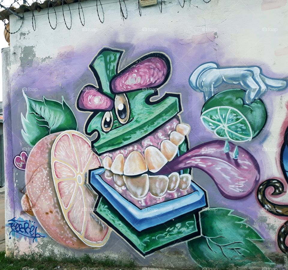 grafite arte em cores