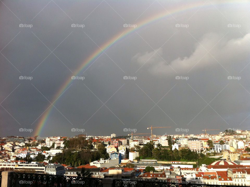 sky rainbow weather rain by stevied83