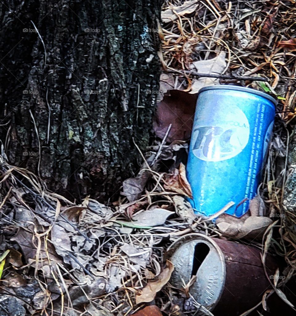 old rccola cans found in woods.