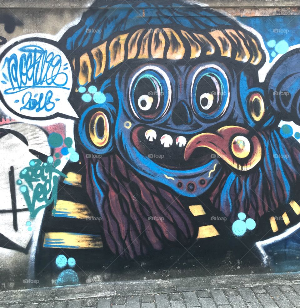 Graffiti Street Art on Wall in Baoan - Shenzhen, China