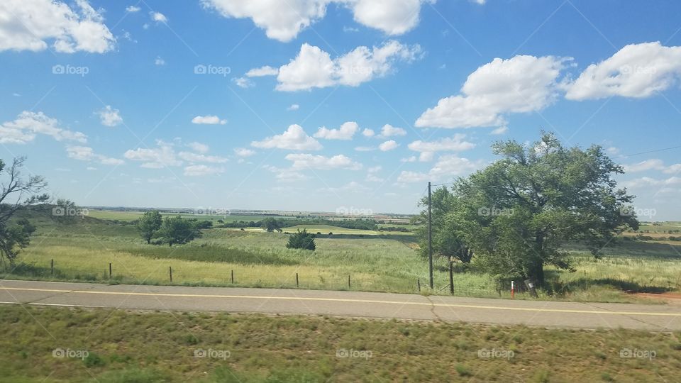Endless skies over the plains in summer.