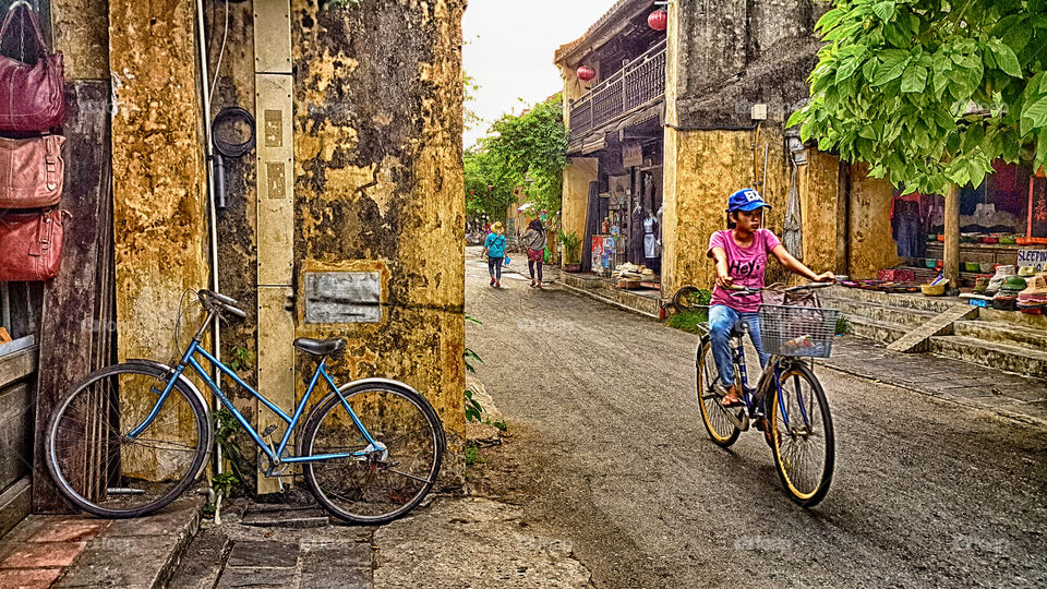 Take me for a ride. bicycles of Hoi An Vietnam