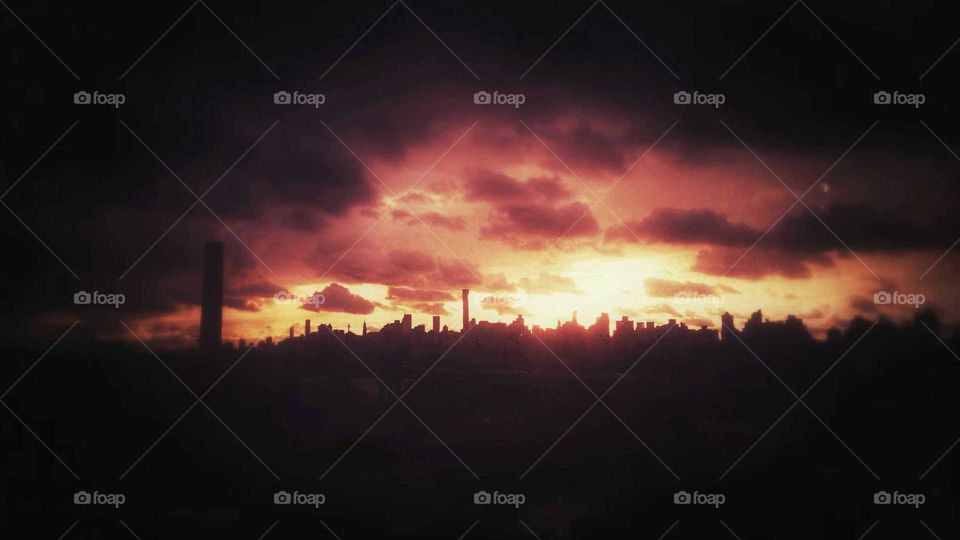 Sunset, Silhouette, Dawn, Dusk, Evening