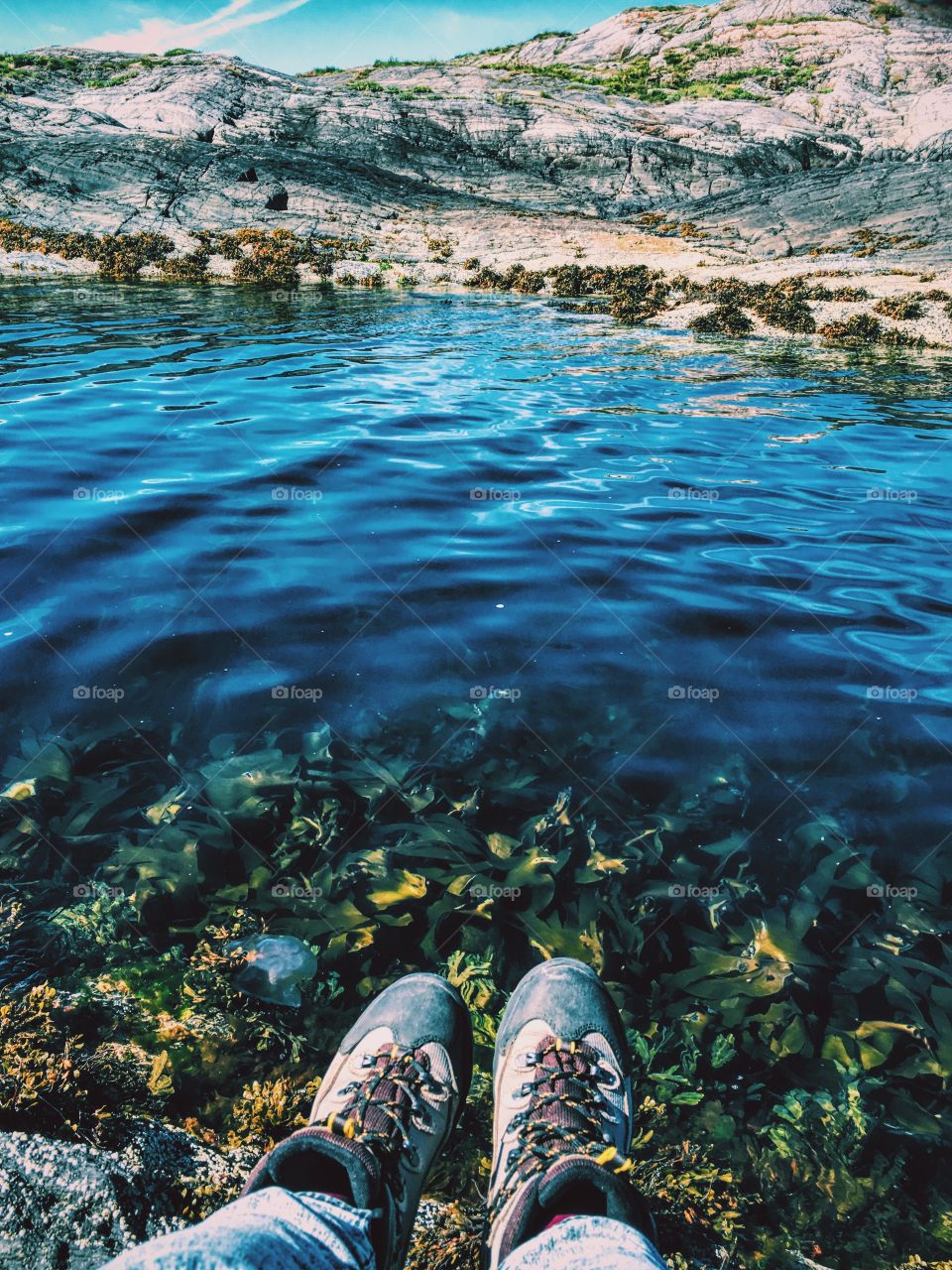 Hiking boots view