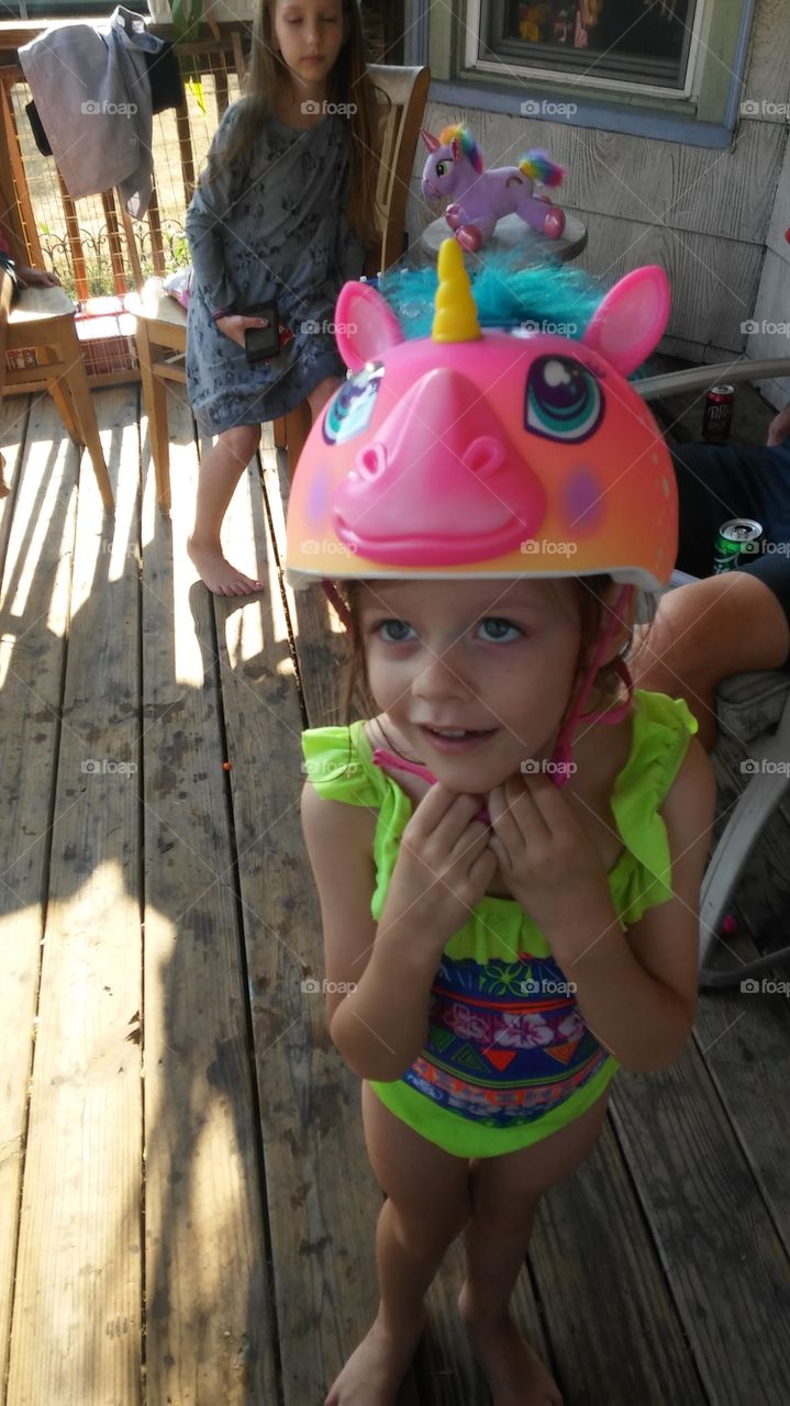 rylee got a new helmet