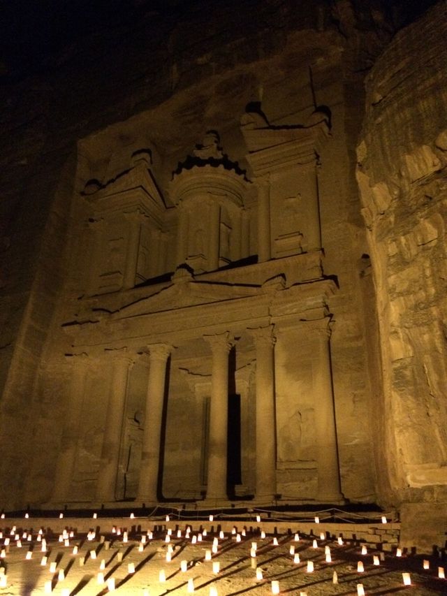 Treasury - Petra at Night. Treasury - Petra at Night - Jordan