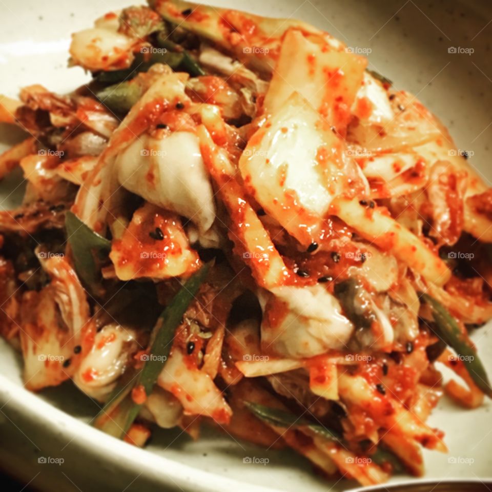 Korean Kimchi with oysters