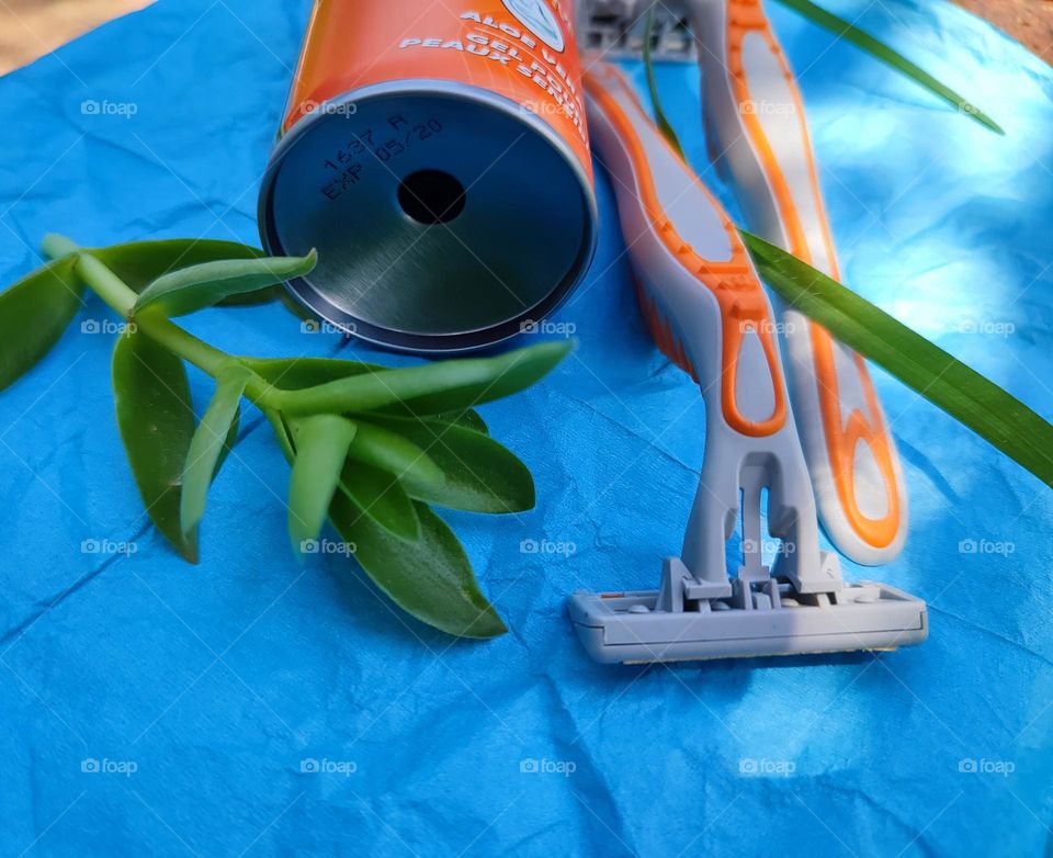 Shaving cream and razors