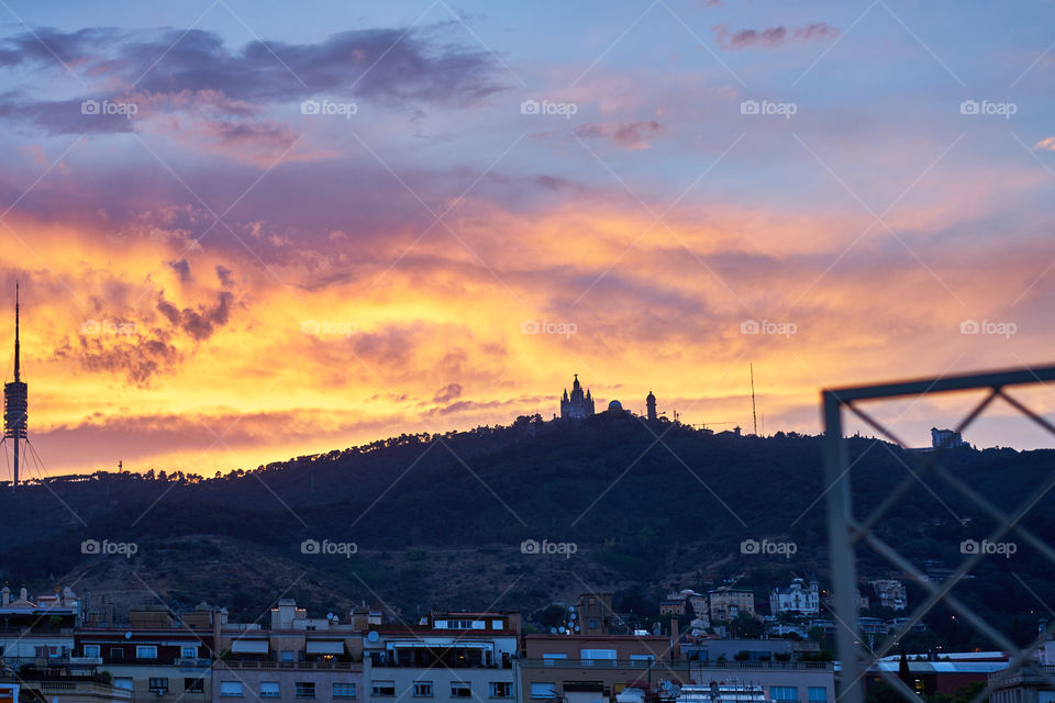 Atardecer sobre Barcelona 