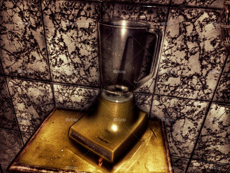 Close-up of a old mixer grinder