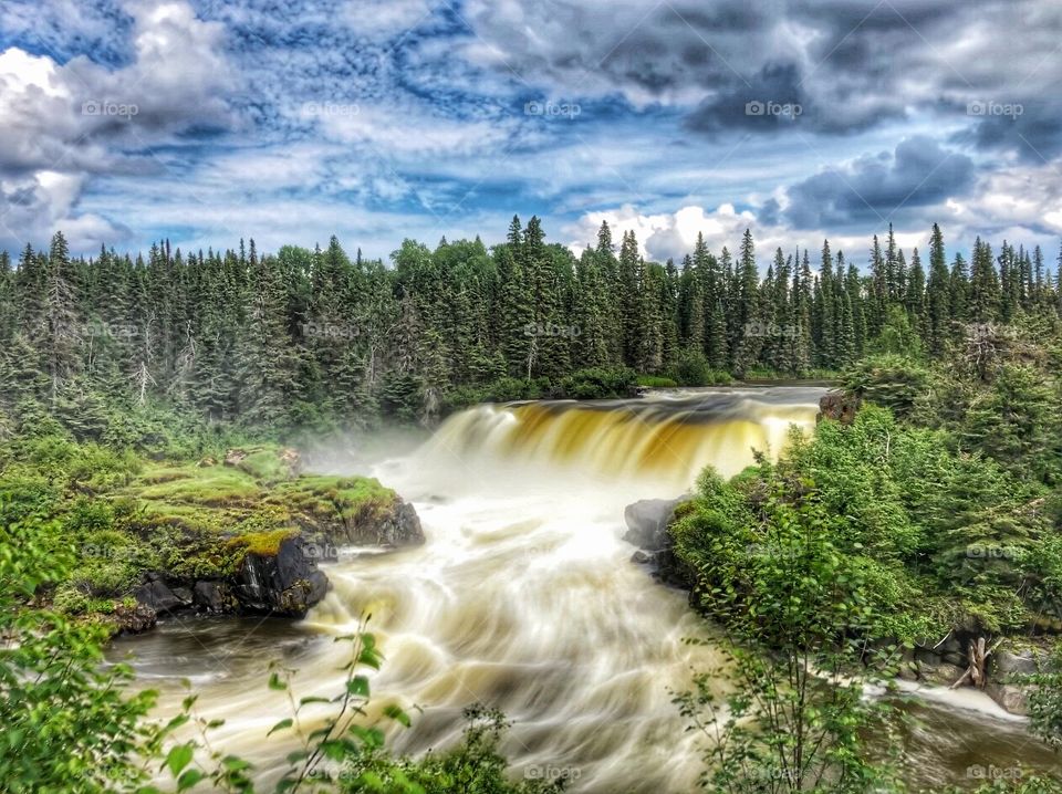 Waterfall in northern Manitoba 