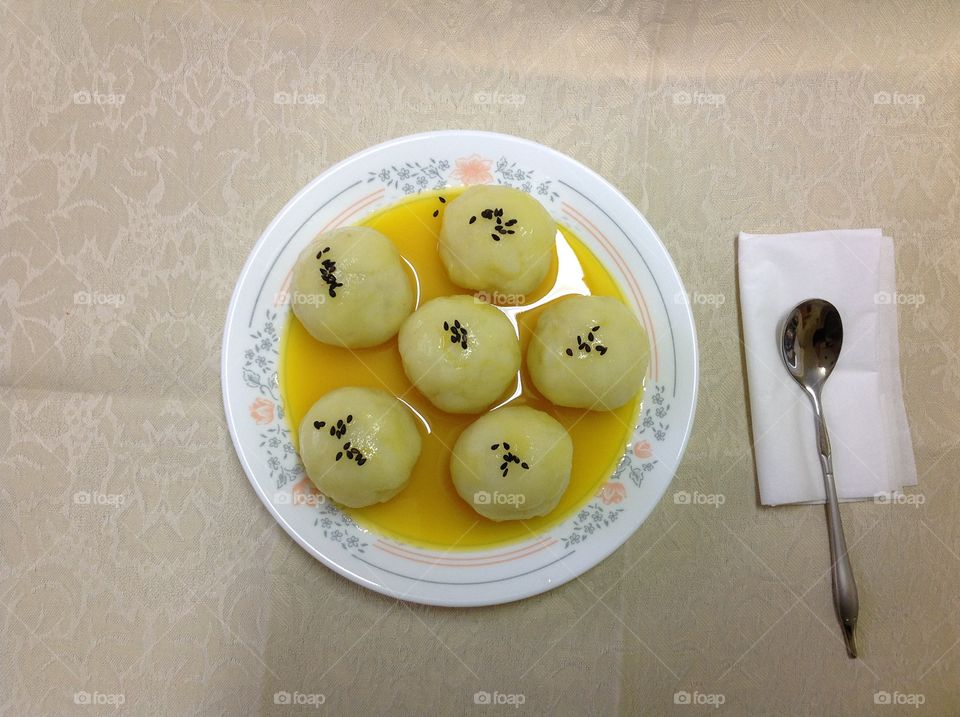 Mango juice mashed potatoes.