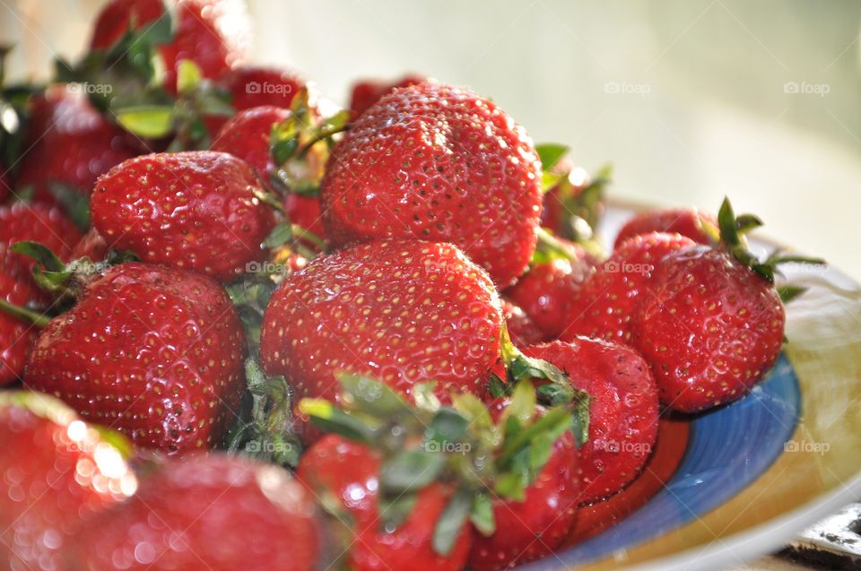 strawberry on the plate