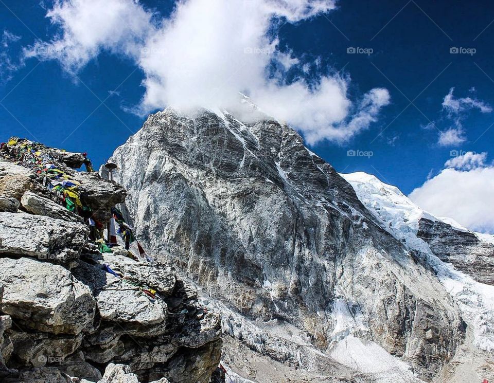 Mt. Pumori as seen from the summit of Kala Patthar. Photo taken on the Everest Base Camp Trek in Nepal.