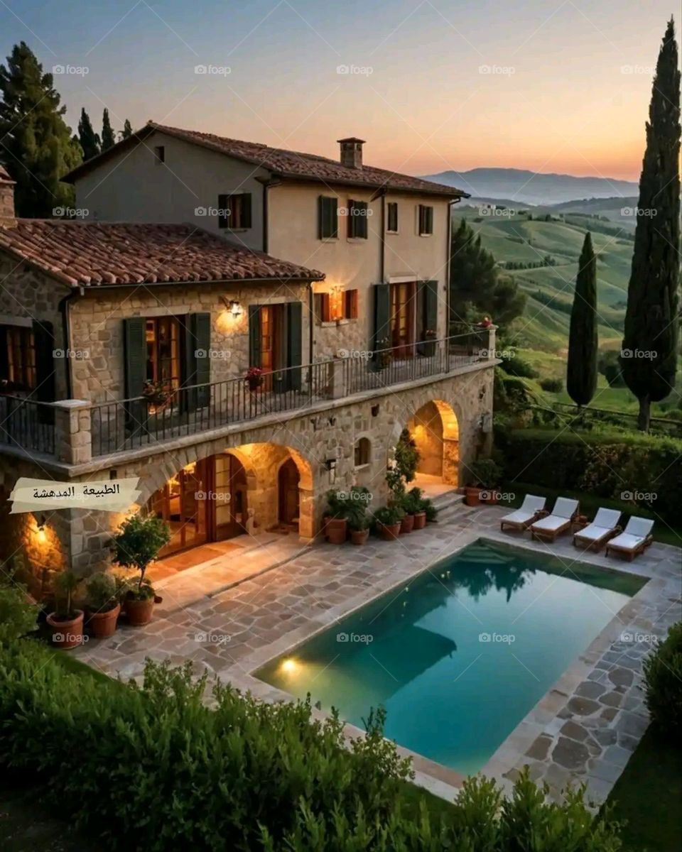 Glory be to God, the magnificent and picturesque view and the natural green trees are a view that is nothing more wonderful than it