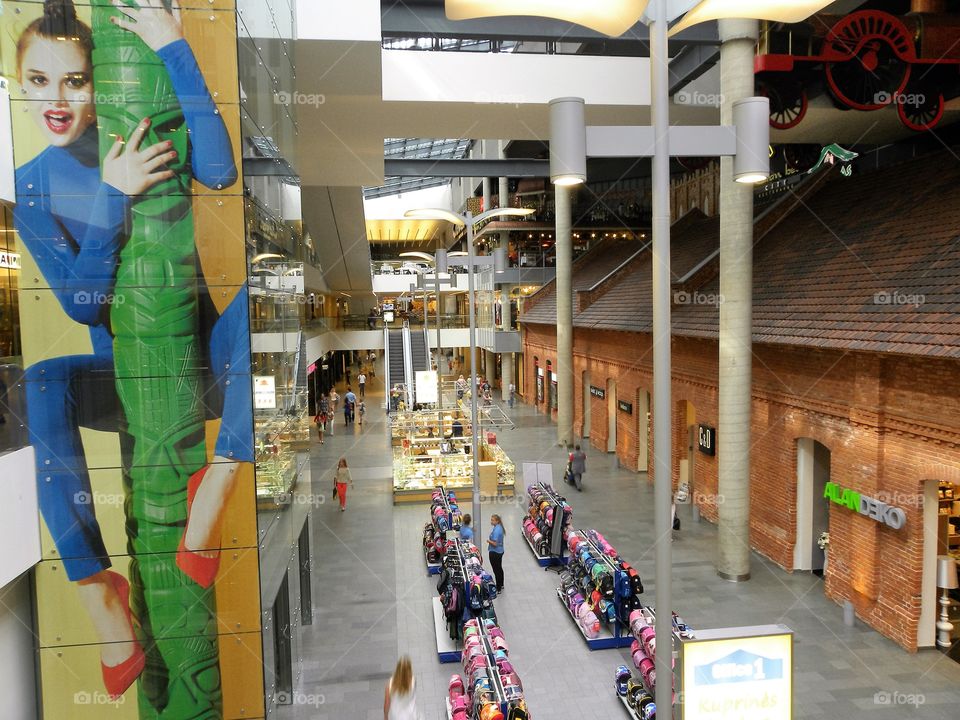 view from the shopping mall balcony