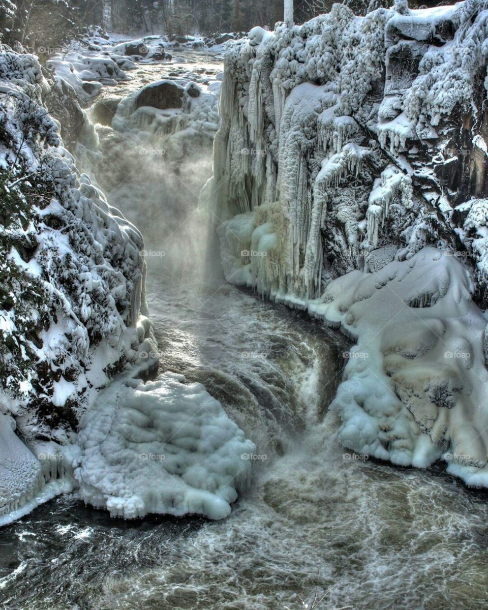 iced waterfalls