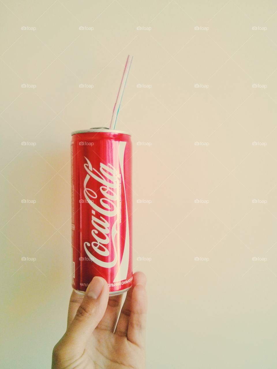 Coca-cola. Coca-cola on the hand