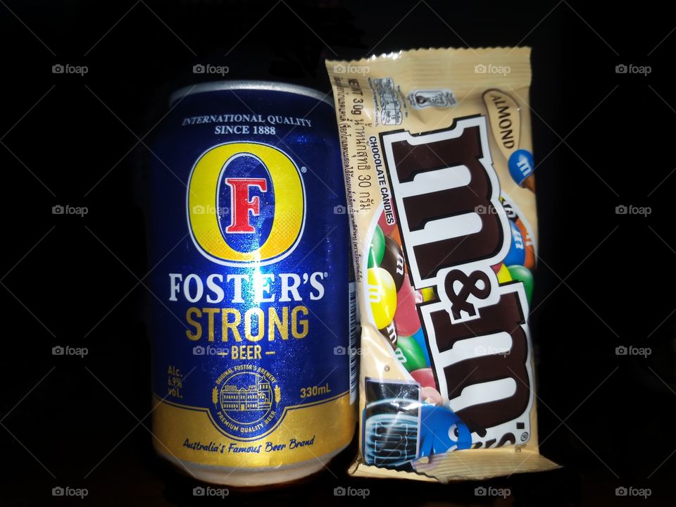 "Forster's strong beer" X "m&m"