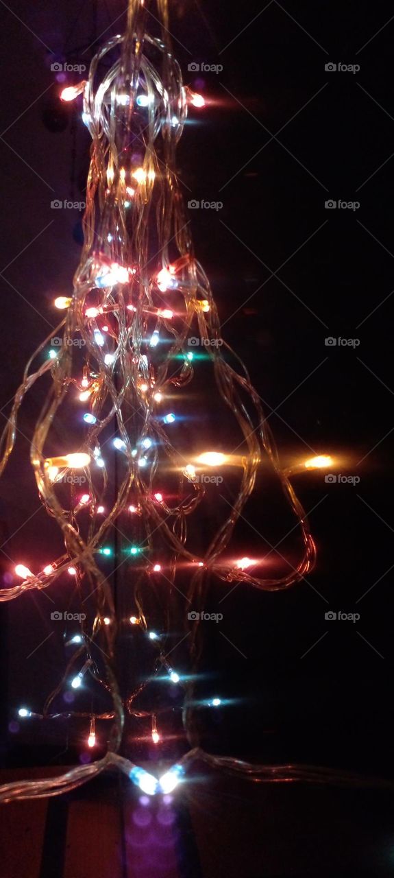 , night click, lights, drak background