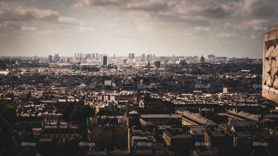 Panorama of Paris from Montmartre 