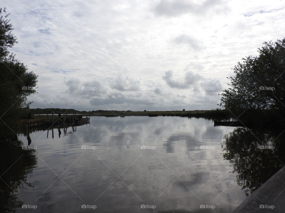 Reflections on a lake