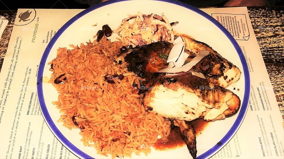 Jamaican Jerk Chicken with Rice and Peas