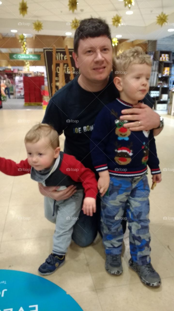 Daddy and boys