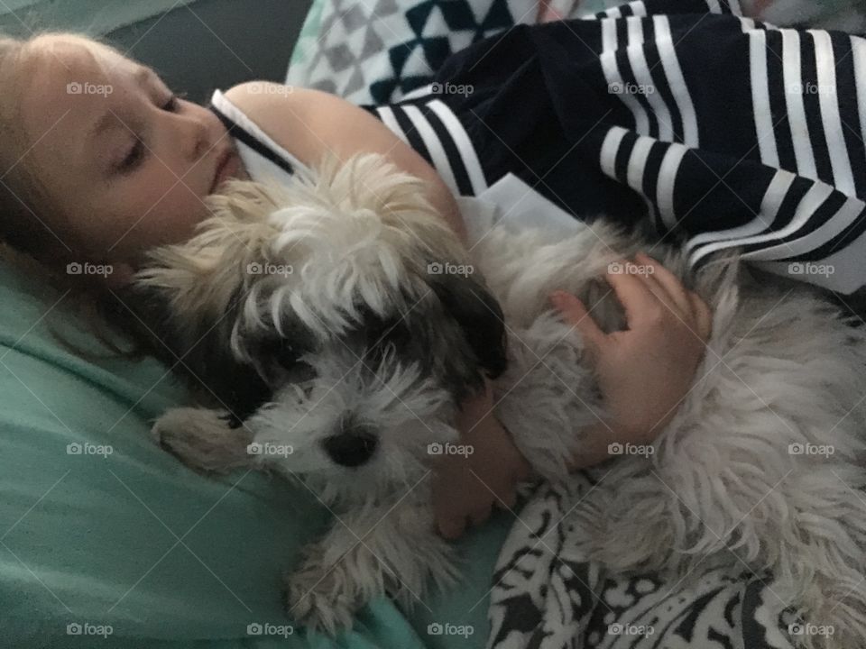 A girl and her pupper
